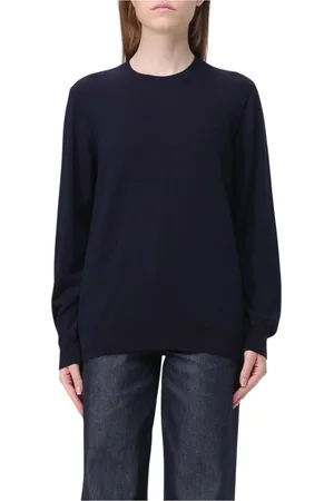 A.P.C. Truien, Dames, Blauw, L, Wol, Blauwe Wol Crew Neck Sweater