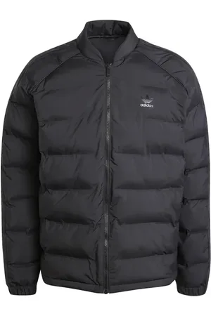 adidas Jassen, Heren, Zwart, XL, Polyester, Zwarte SST Donsjas Stijlvol Functioneel