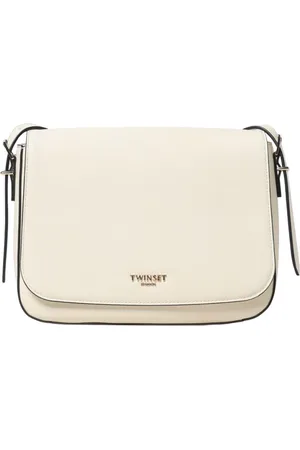 Twin-Set Tassen, Dames, Wit, ONE Size, Leer, Leren Crossbody Tas