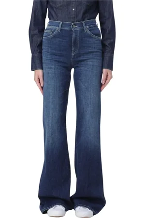Dondup Jeans, Dames, Blauw, W25, Denim, Wide Leg Flare Jeans