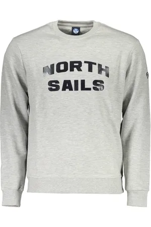 North Sails Sweatshirts & Hoodies, Heren, Grijs, 2Xl, Grijze Bedrukte Sweater met Lange Mouwen