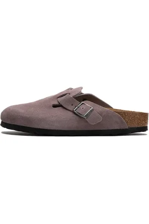 Birkenstock Schoenen, Dames, Paars, 37 EU, Suède, Boston Clogs