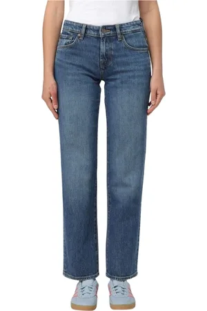 7 for all Mankind Jeans, Dames, Blauw, W30, Klassieke Blauwe Straight Leg Jeans