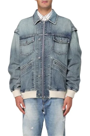 Golden Goose Jassen, Heren, Blauw, L, Denim, Denim Jack Ontspannen Pasvorm