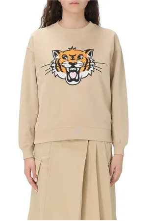 Kenzo Sweatshirts & Hoodies, Dames, , XL, Katoen, Tijgerhoofd Grafische Sweater