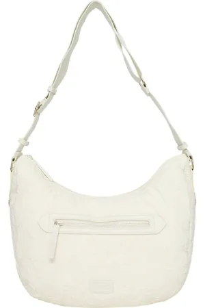 Liu Jo Tassen, Dames, Wit, ONE Size, Leer, Eco-leren hobo tas met voorvak