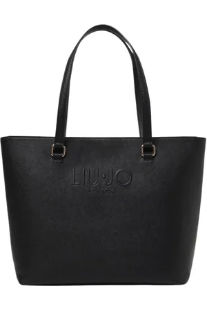 Liu Jo Tassen, Dames, Zwart, ONE Size, Leer, Zwarte Schoudertas met Strak Ontwerp