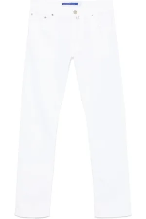 Jacob Cohen Jeans, Heren, Wit, W33, Katoen, Witte Natuurlijke Jeans