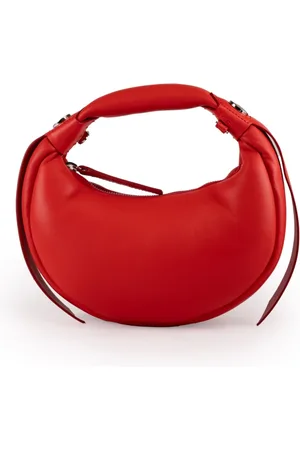 Hogan Tassen, Dames, Rood, ONE Size, Katoen, Rode leren crossbodytas