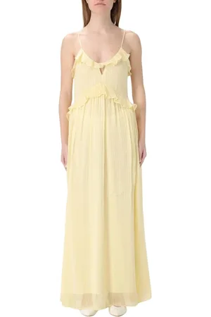 Twin-Set Kleedjes, Dames, , S, Elegante Ruffle Maxi Jurk