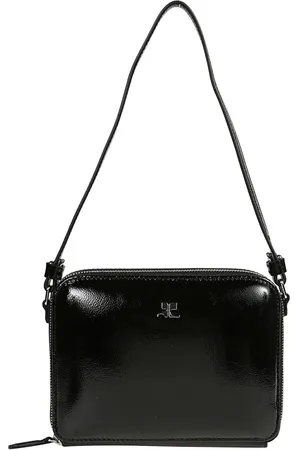Courrèges Tassen, Dames, Zwart, ONE Size, Ketting Naplack Handtas