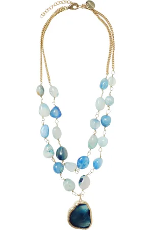 Maliparmi Accessoires, Dames, Blauw, ONE Size, Steen Ketting Ketting