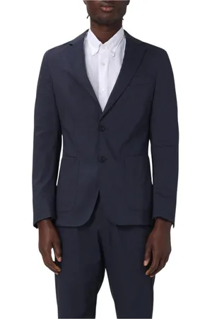 HUGO BOSS Jassen, Heren, Blauw, 2Xl, Blauwe Relaxed Fit Blazer