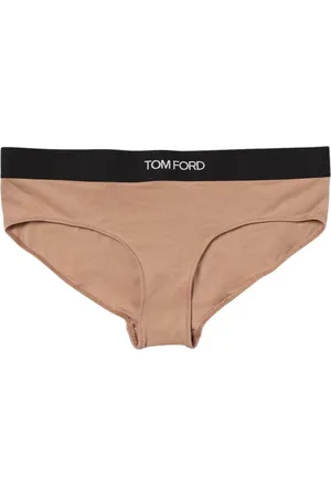 Tom Ford Ondergoed, Dames, Roze, L, Katoen, Zwarte Katoenen Briefs Lingerie