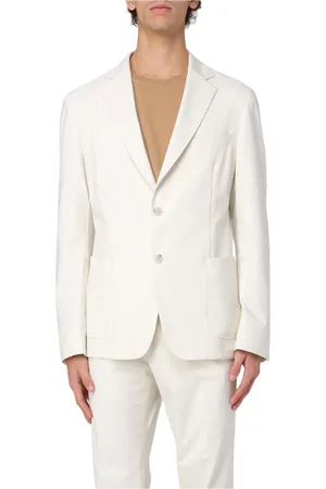 HUGO BOSS Jassen, Heren, Wit, L, Witte Stijlvolle Blazer