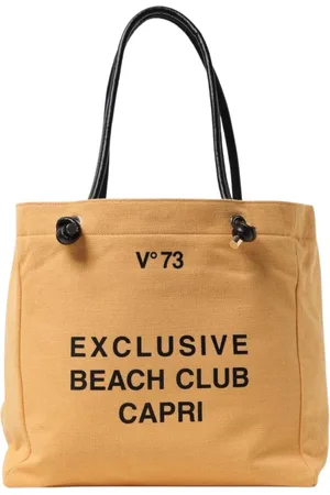 V°73 Tassen, Dames, Geel, ONE Size, Gele Beach Club Tote Tas