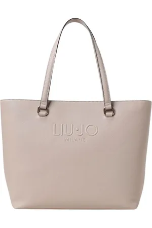 Liu Jo Tassen, Dames, , ONE Size, Leer, Zwarte Reliëf Tote Tas