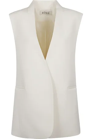 Rohe Jassen, Dames, , M, Mouwloze blazer met nepzakken aan de voorkant