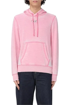 Diesel Sweatshirts & Hoodies, Heren, Roze, XS, Katoen, Grijze Crew Neck Sweatshirt Relaxte Pasvorm