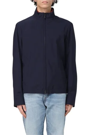 Paul & Shark Jassen, Heren, Blauw, L, Polyester, Blauwe Zip Up Jas Lichtgewicht Blazer