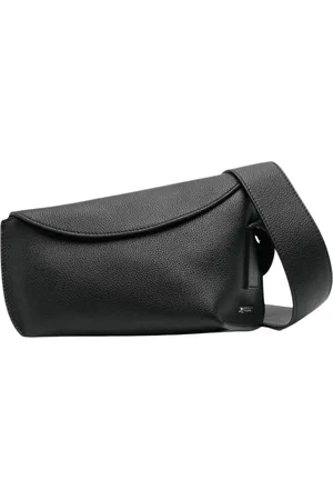 Alexander McQueen Tassen, Dames, Zwart, ONE Size, Leer, Zwarte Leren Crossbody Tas