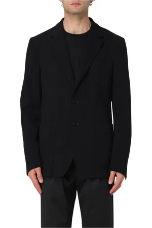 Dondup Jassen, Heren, Zwart, L, Wol, Zwarte Gebreide Blazer