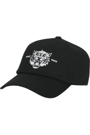 Kenzo Accessoires, Dames, Zwart, ONE Size, Katoen, Geborduurde Tijger Baseballpet