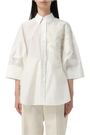 Brunello Cucinelli Blouses & Shirts, Dames, , S, Katoen, Elegant Cotton Shirt