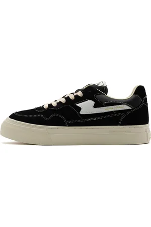 S.W.C. Stepney Workers Club Schoenen, Heren, Zwart, 36 1/2 EU, Suède, Suède Sneakers voor Moderne Mannen
