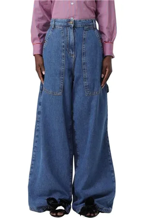 Etro Jeans, Dames, Blauw, W26, Klassieke Blauwe Wide Leg Jeans