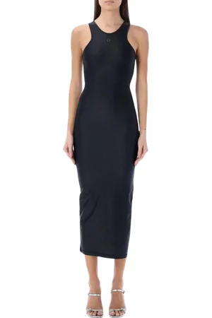 COPERNI Kleedjes, Dames, Zwart, M, Elegante Zwarte Midi Jurk