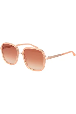 Sandro Accessoires, Dames, Oranje, ONE Size, Oranje Vrouwen Vierkante Zonnebril Gradiënt