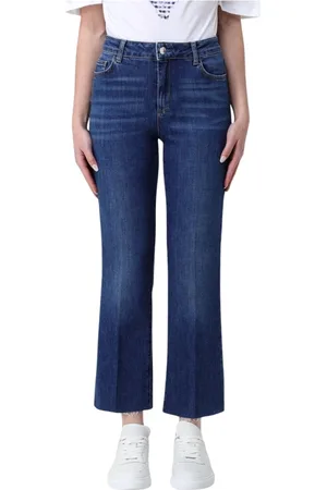 Liu Jo Jeans, Dames, Blauw, W29, Katoen, Multicolor Bootcut Jeans voor Vrouwen