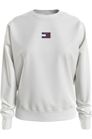 Tommy Hilfiger Sweatshirts & Hoodies, Dames, Wit, M, Katoen, Sportieve Sweater