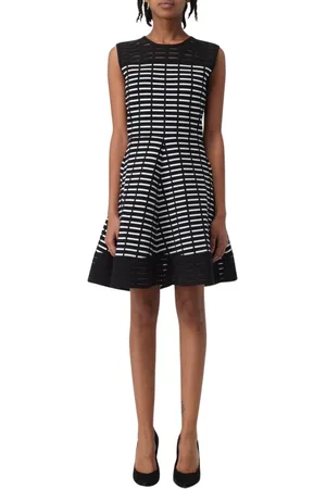 GENNY Kleedjes, Dames, Zwart, L, Elegante Gebreide Mini Jurk