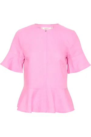 INWEAR Blouses & Shirts, Dames, Roze, 3Xl, Linnen, Rigittaiw Shirt Bluser Haze Melange