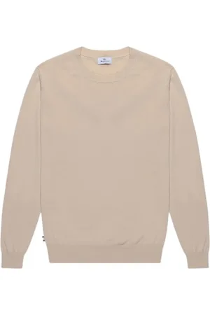 Aquascutum Sweatshirts & Hoodies, Heren, , M, Katoen, Katoenen Gebreide Gepatchte Trui
