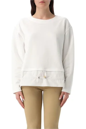FAY Sweatshirts & Hoodies, Dames, Wit, XS, Gelaagde Pullover Sweatshirt