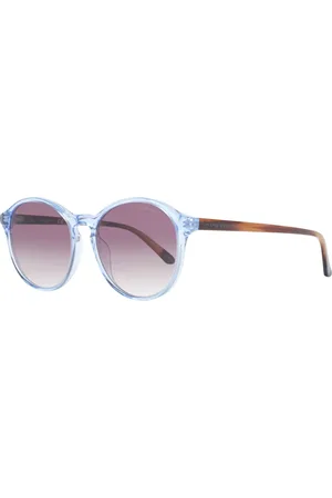 GANT Accessoires, Dames, Blauw, ONE Size, Blauwe Dames Zonnebril Rond Verloop
