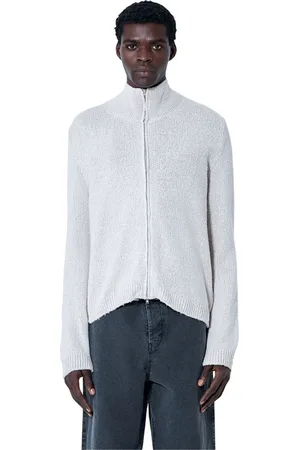 OUR LEGACY Truien, Heren, Grijs, XL, Zijden Zip-Up Vest Trechter Top