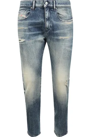 Diesel Jeans, Heren, Blauw, W31, Denim, Slim Donkerblauw Stretch Denim Jeans