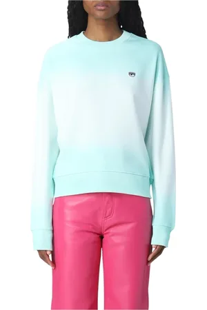 Chiara Ferragni Sweatshirts & Hoodies, Dames, Blauw, L, Levendig Violet Casual Sweatshirt