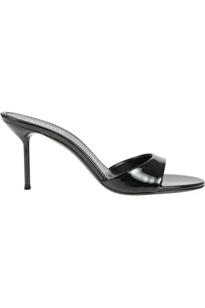 PARIS TEXAS Schoenen, Dames, Zwart, 36 EU, Leer, Elegante Leren Hoge Hak Muiltjes