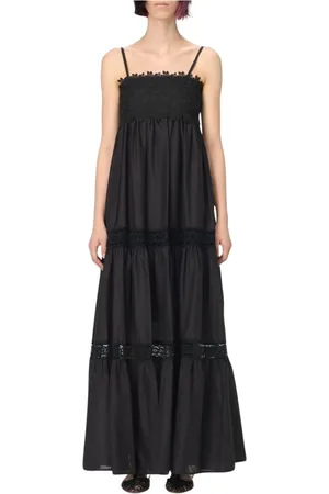 Kaos Kleedjes, Dames, Zwart, L, Witte Flared Midi Jurk Elegante Stijl