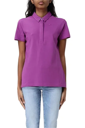 K-Way Tops, Dames, Paars, XS, Katoen, Elegant Violet Polo Shirt