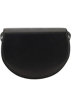 The Row Tassen, Dames, Zwart, ONE Size, Zwarte Leren Crossbody Tas