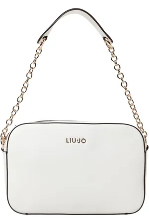 Liu Jo Tassen, Dames, Wit, ONE Size, Witte Crossbody Tas met Kettingriem