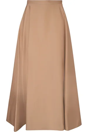 BLANCA Rokken, Dames, Bruin, S, Katoen, Bruine Midi Rok Elegante Chic Stijl