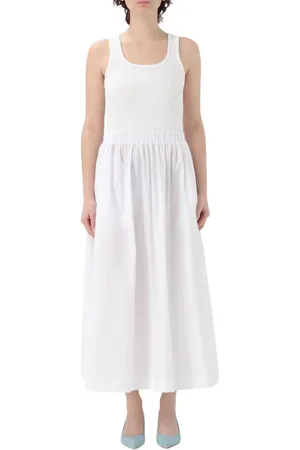 Iceberg Kleedjes, Dames, Wit, XS, Katoen, Elegante Witte Midi Jurk