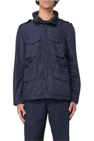 Aspesi Jassen, Heren, Blauw, S, Blauwe Field Jacket voor Mannen